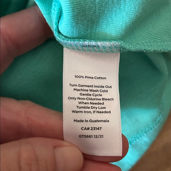 Talbots Women’s Plus 1X Top— Pima Cotton 3/4 Sleeves Tee Bateau Neck Green
BB - Picture 6 of 12